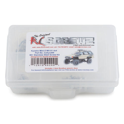 RC Screwz Kyosho Mini-Z MX-01 4x4 Stainless Steel Screw Kit