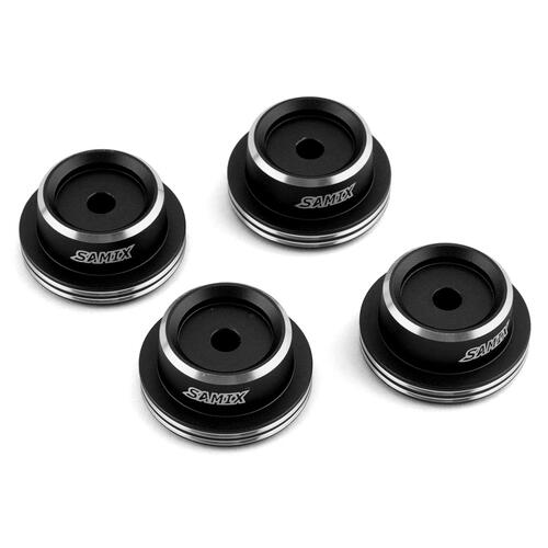 Samix SCX-6 Aluminum Shock Spring Cup (Black) (4)