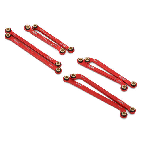 Samix TRX-4M Aluminum High Clearance Link Set (Red) (8)