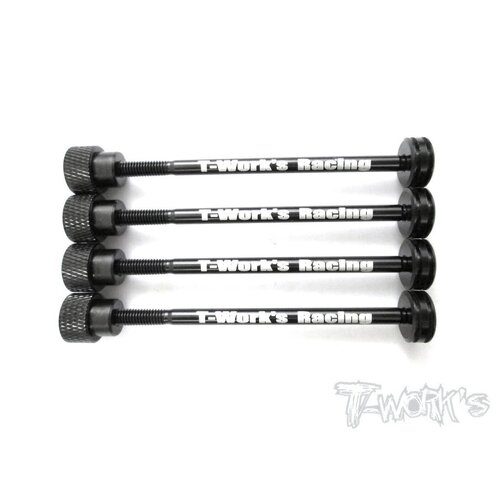 TWORKS 1/10 Touring Tire Holder 4pcs. (Black) - TE-104BK