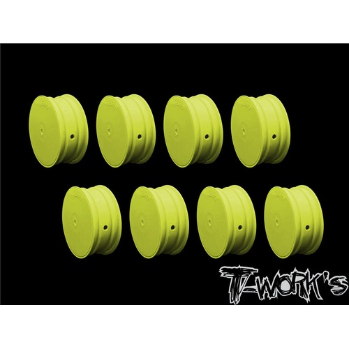 Tworks 2WD 12mm Hex Front Wheel Yellow ( TLR22 4.0/5.0 ) 8pcs. TE-226-CY-8