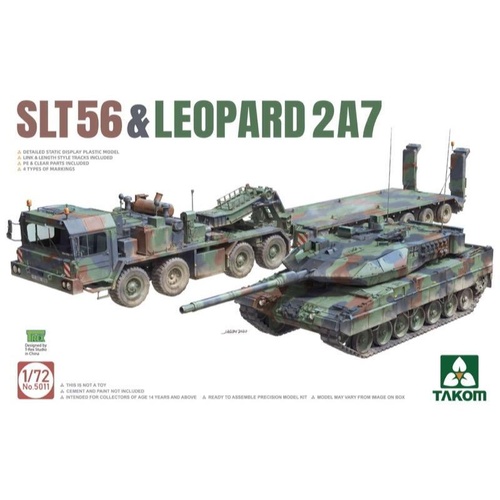 TAKOM 1/72 SLT56 & LEOPARD 2A7 PLASTIC MODEL KIT 5011