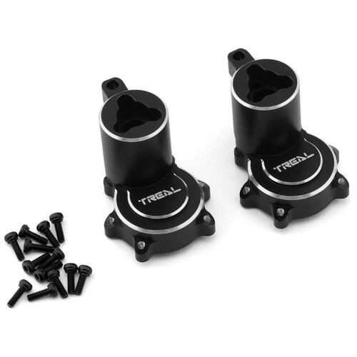 Treal Hobby Redcat Gen9 Aluminum Rear Hubs/Inner Portal Covers (Black) (2)