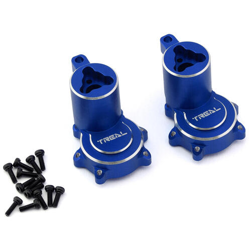 Treal Hobby Redcat Gen9 Aluminum Rear Hubs/Inner Portal Covers (Blue) (2)