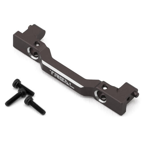 Treal Hobby Axial SCX24 Aluminum Front Bumper Mount (Grey) (Deadbolt)