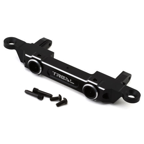 Treal Hobby SCX6 Aluminum Rear Bumper & Body Mount (Black)