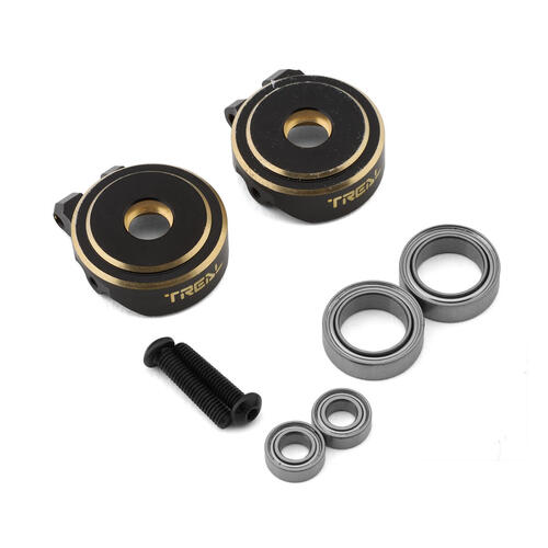 Treal Hobby TRX-4M Brass Front Steering Knuckles (Black) (2) (18.6g)