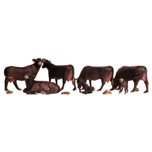 Woodland Scenics Ho Black Angus Cows