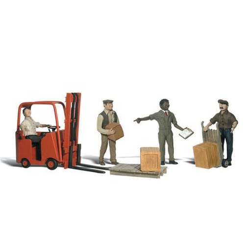 Woodland Scenics O Workers With Forklift*