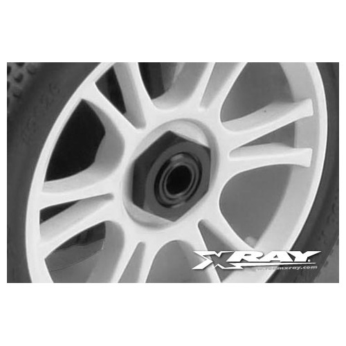 XRAY WHEEL NUT - RIBBED HARD COATED - XY355261