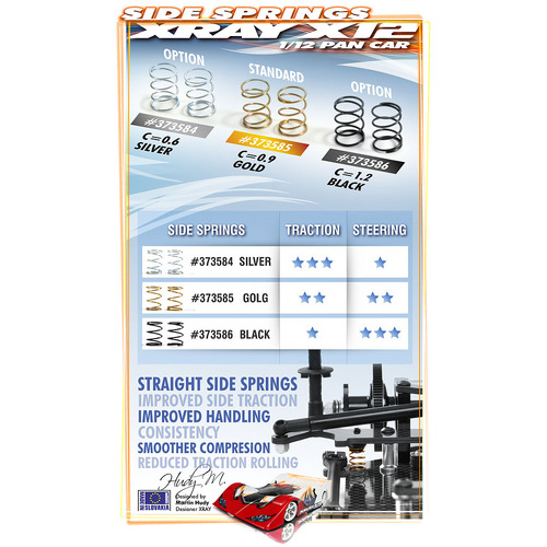 XRAY SIDE SPRING C=1.2 BLACK 2 - XY373586