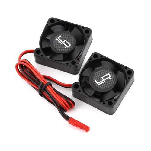 Yeah Racing 30x30x10mm Twin Tornado High Speed Fan Set (Black) (2)